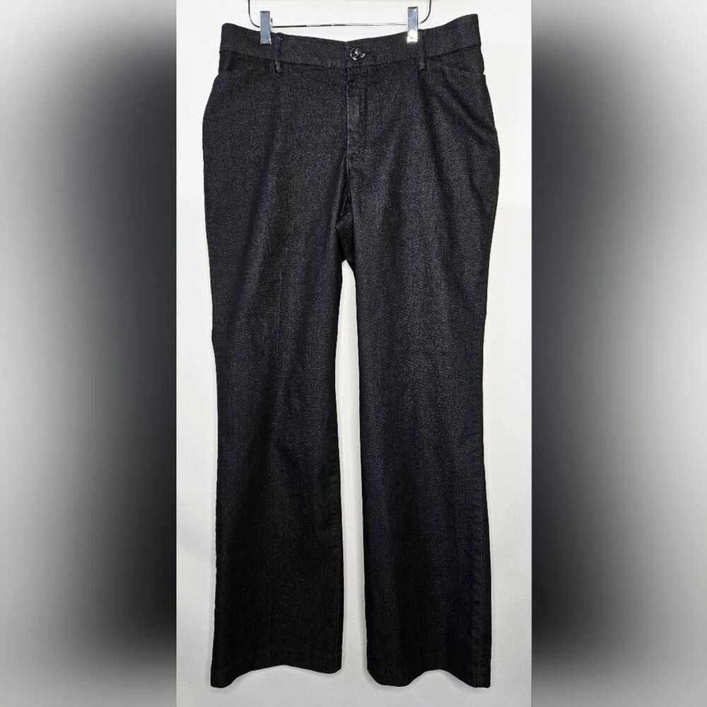 NWOT Lee Regular Fit Trouser Mid-Rise Flex Motion Black Jeans Women's Sz 14 Long